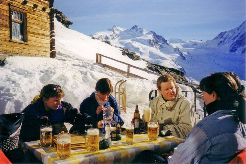 Ölpause på Gornergrat