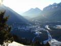 Banff sett från utkiksplatsen på vägen upp till Mt Norquay.