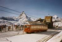 Kuggstångståg på Gornergrat